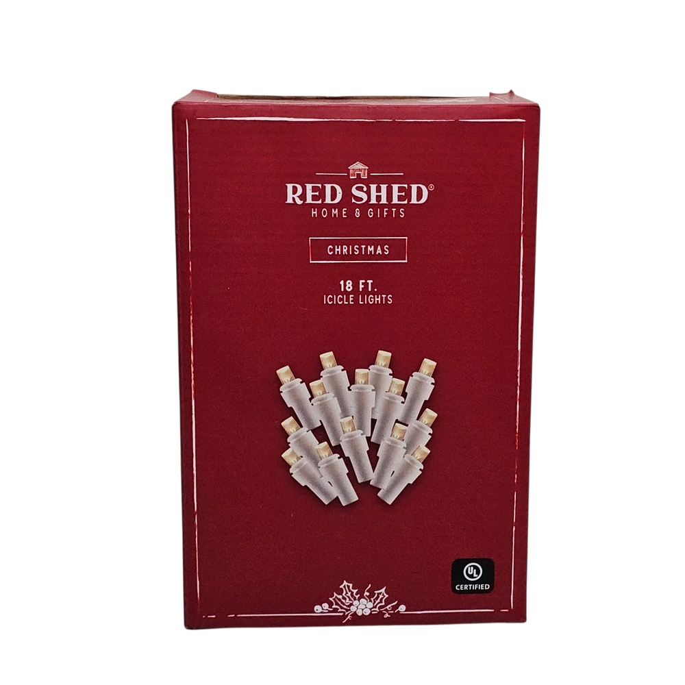 Red Shed 18 ft. 200-Light Indoor/Outdoor UL Icicle String Lights, Warm White